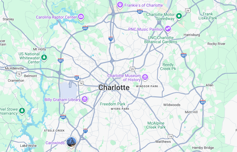 Charlotte-nc-service-map