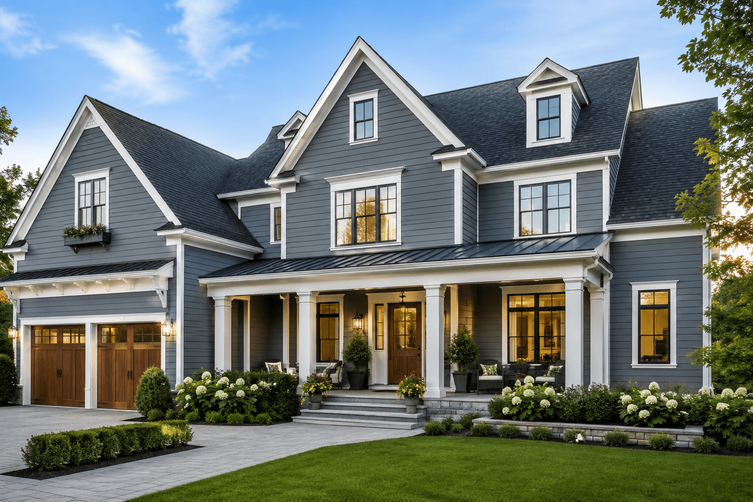 A hardie plank siding home with fresh paint in Charlotte, NC.