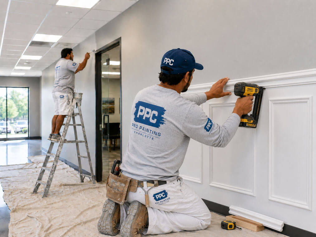 Carpentry in a residential home